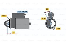 BOSCH 0001108091 - MOTOR DE ARRANQUE