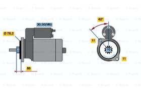 BOSCH 0001110073 - MOTOR DE ARRANQUE