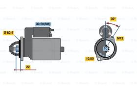 BOSCH 0001110115 - MOTOR DE ARRANQUE