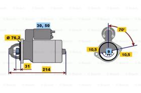 BOSCH 0001113004 - MOTOR DE ARRANQUE