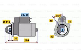 BOSCH 0001218103 - MOTOR DE ARRANQUE