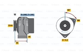 BOSCH 0120335007 - ALTERNADOR