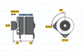 BOSCH 0120468103 - ALTERNADOR