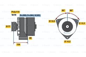 BOSCH 0120468143 - ALTERNADOR