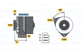 BOSCH 0120488119 - ALTERNADOR