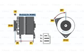 BOSCH 0120488182 - ALTERNADOR K1-488182