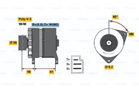 BOSCH 0120488189 - ALTERNADOR