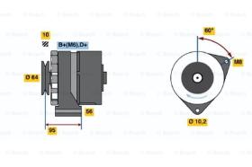 BOSCH 0120489476 - ALTERNADOR