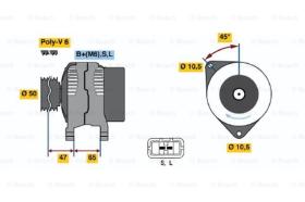 BOSCH 0123115010 - ALTERNADOR