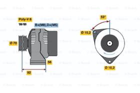 BOSCH 0123310010 - ALTERNADOR