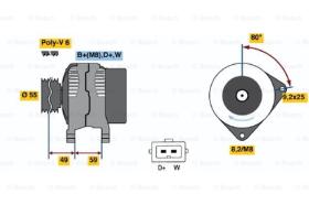 BOSCH 0123310020 - ALTERNADOR