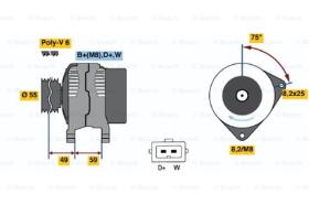 BOSCH 0123320002 - ALTERNADOR KC-320002