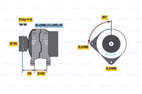 BOSCH 0123320003 - ALTERNADOR