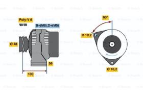 BOSCH 0123335002 - ALTERNADOR