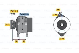 BOSCH 0123545001 - ALTERNADOR NC-545001