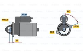 BOSCH 0986010250 - MOTOR DE ARRANQUE