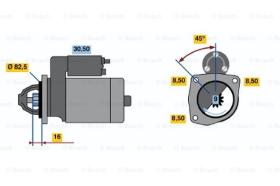 BOSCH 0986010280 - MOTOR DE ARRANQUE