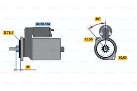 BOSCH 0986010370 - MOTOR DE ARRANQUE