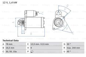 BOSCH 0986010690 - MOTOR DE ARRANQUE