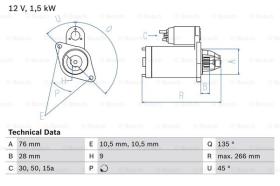 BOSCH 0986010870 - MOTOR DE ARRANQUE