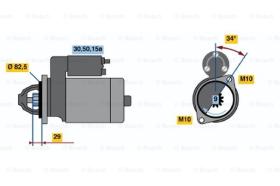 BOSCH 0986010890 - MOTOR DE ARRANQUE