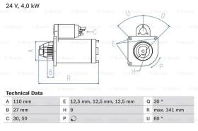 BOSCH 0986011310 - MOTOR DE ARRANQUE