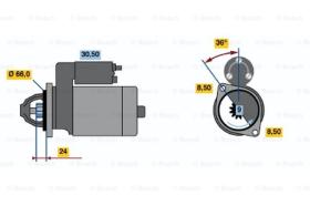 BOSCH 0986011671 - MOTOR DE ARRANQUE