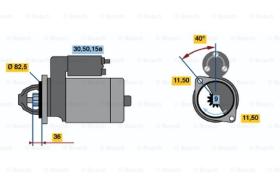 BOSCH 0986012061 - MOTOR DE ARRANQUE