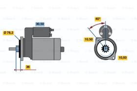 BOSCH 0986012330 - MOTOR DE ARRANQUE