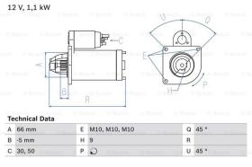 BOSCH 0986012340 - MOTOR DE ARRANQUE