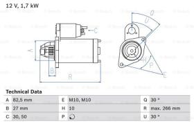 BOSCH 0986013150 - MOTOR DE ARRANQUE