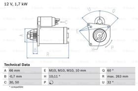 BOSCH 0986013200 - MOTOR DE ARRANQUE