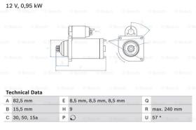 BOSCH 0986013380 - MOTOR DE ARRANQUE