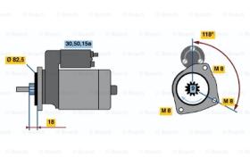 BOSCH 0986013470 - MOTOR DE ARRANQUE