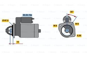 BOSCH 0986014800 - MOTOR DE ARRANQUE