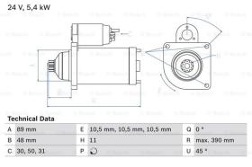 BOSCH 0986014910 - MOTOR DE ARRANQUE