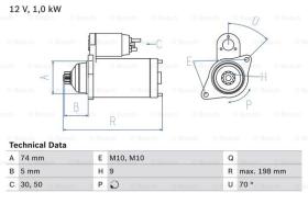 BOSCH 0986015001 - MOTOR DE ARRANQUE