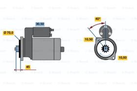 BOSCH 0986015751 - MOTOR DE ARRANQUE