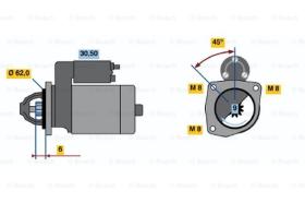 BOSCH 0986016130 - MOTOR DE ARRANQUE