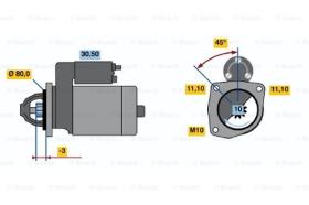 BOSCH 0986016611 - MOTOR DE ARRANQUE