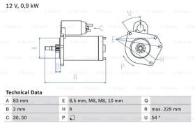 BOSCH 0986016790 - MOTOR DE ARRANQUE