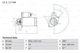 BOSCH 0986018210 - MOTOR DE ARRANQUE