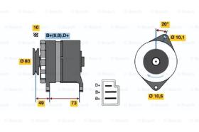 BOSCH 0986030120 - ALTERNADOR