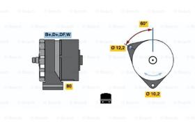 BOSCH 0986030320 - ALTERNADOR