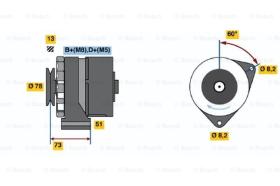 BOSCH 0986030670 - ALTERNADOR