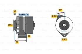 BOSCH 0986030690 - ALTERNADOR