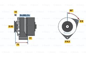 BOSCH 0986030700 - ALTERNADOR