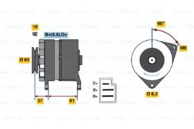 BOSCH 0986030780 - ALTERNADOR