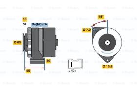 BOSCH 0986031000 - ALTERNADOR