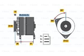 BOSCH 0986031380 - ALTERNADOR